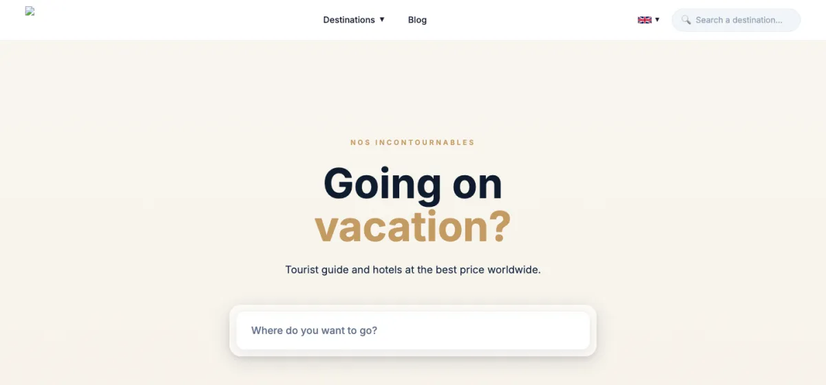 Homepage of nosincontournables.com on desktop